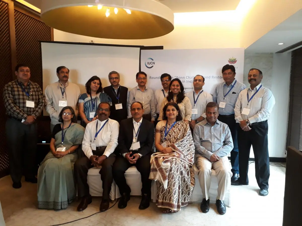Participants at the FLR Roundtable on Bonn Challenge & Restoration Efforts in India