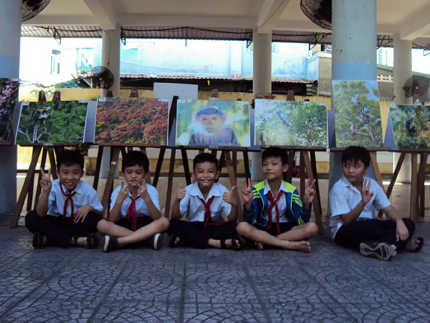 School children during a program with GreenViet in cooperation with the Hai Chau District © GreenViet