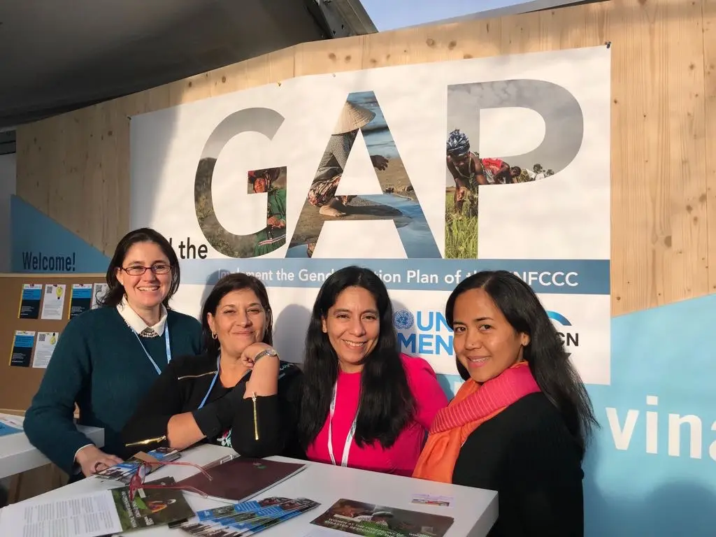 IUCN and UN Women at COP 23 promoting the implementation of the recently adopted UNFCCC Gender Action Plan.