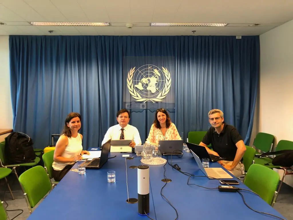 Justice Antonio Benjamin, Eva Duer, and Marc Clément with the web designer