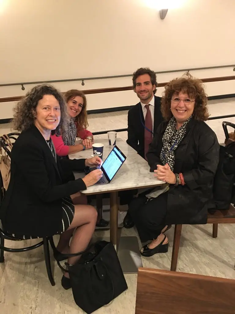 Oceans Specialist Group Members Cymie Payne, Marta Chantal and Vasco Becker Wienberg, both members of the Portuguese delegation and Nilufer Oral