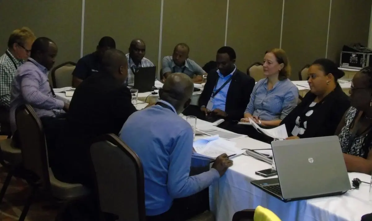 Participants at the ESARO NRGF Workshop discuss ways that the NRGF could help address governance issues in their work. Photo © Michelle Kimeu
