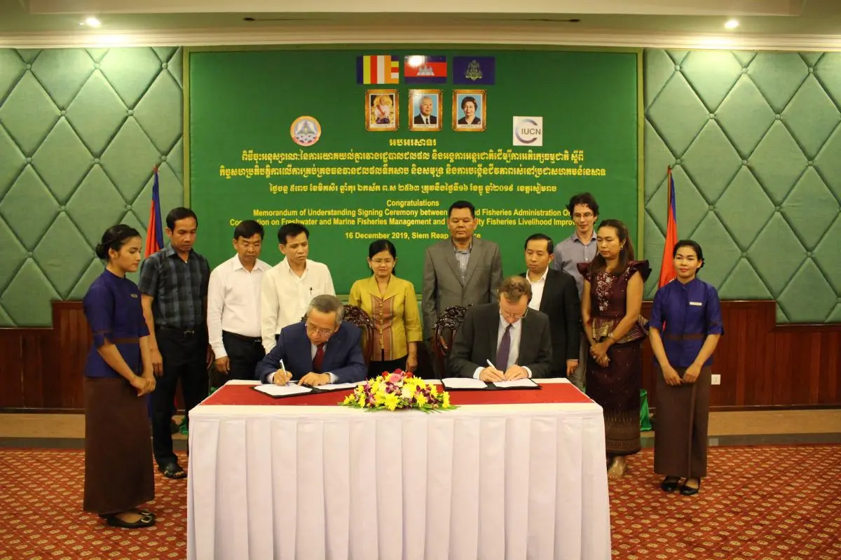 Director General of FiA and IUCN Head of Indo Burma signed MOU at the ceremony 