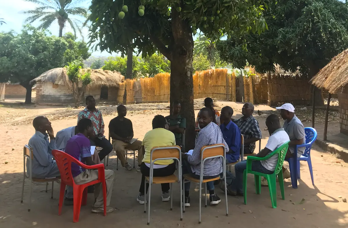 Participants discuss governance during an NRGF assessment with the IUCN SUSTAIN project in Tanzania, November 2019