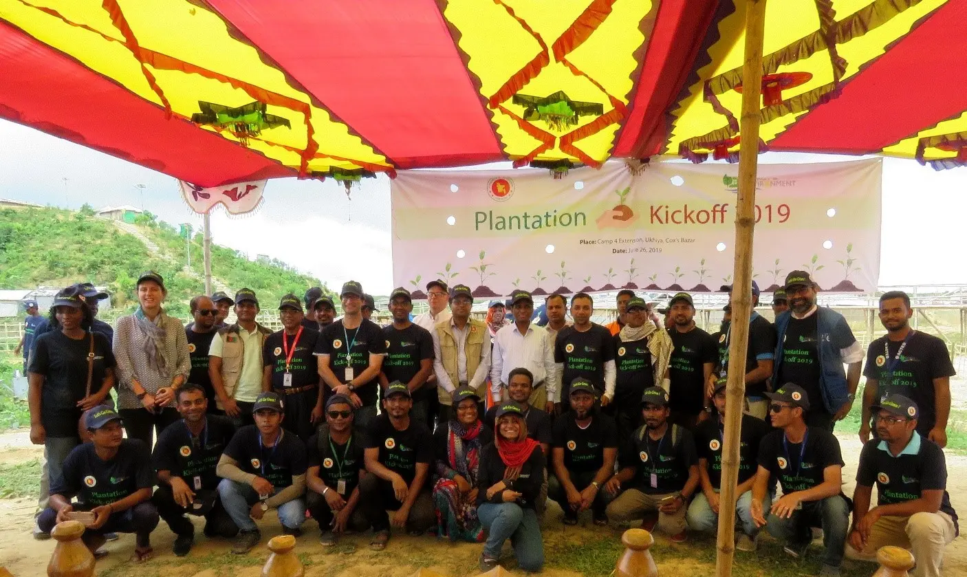 Participants of the tree planting kick-off campaign in Cox’s Bazar District, Bangladesh 