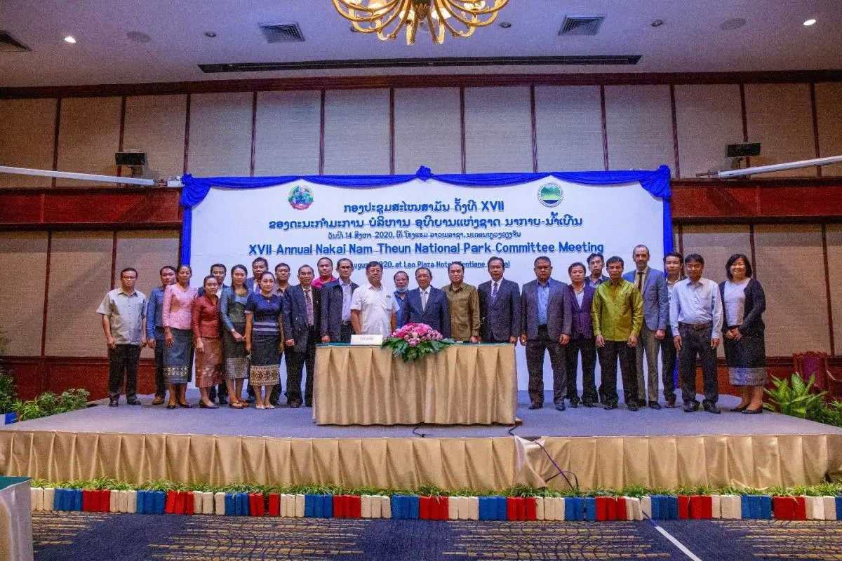 Participants of the 17th Nakai Nam Theun National Park Committee Meeting held in Vientiane