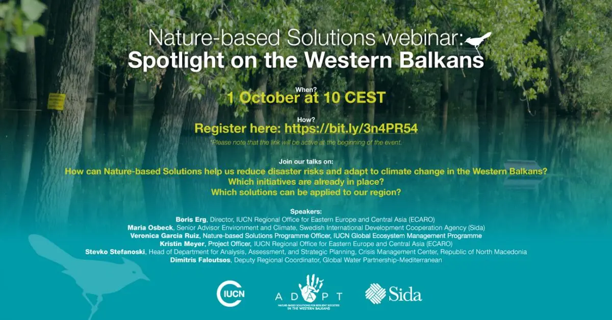 Nature-based Solutions webinar with spotlights on the Western Balkans