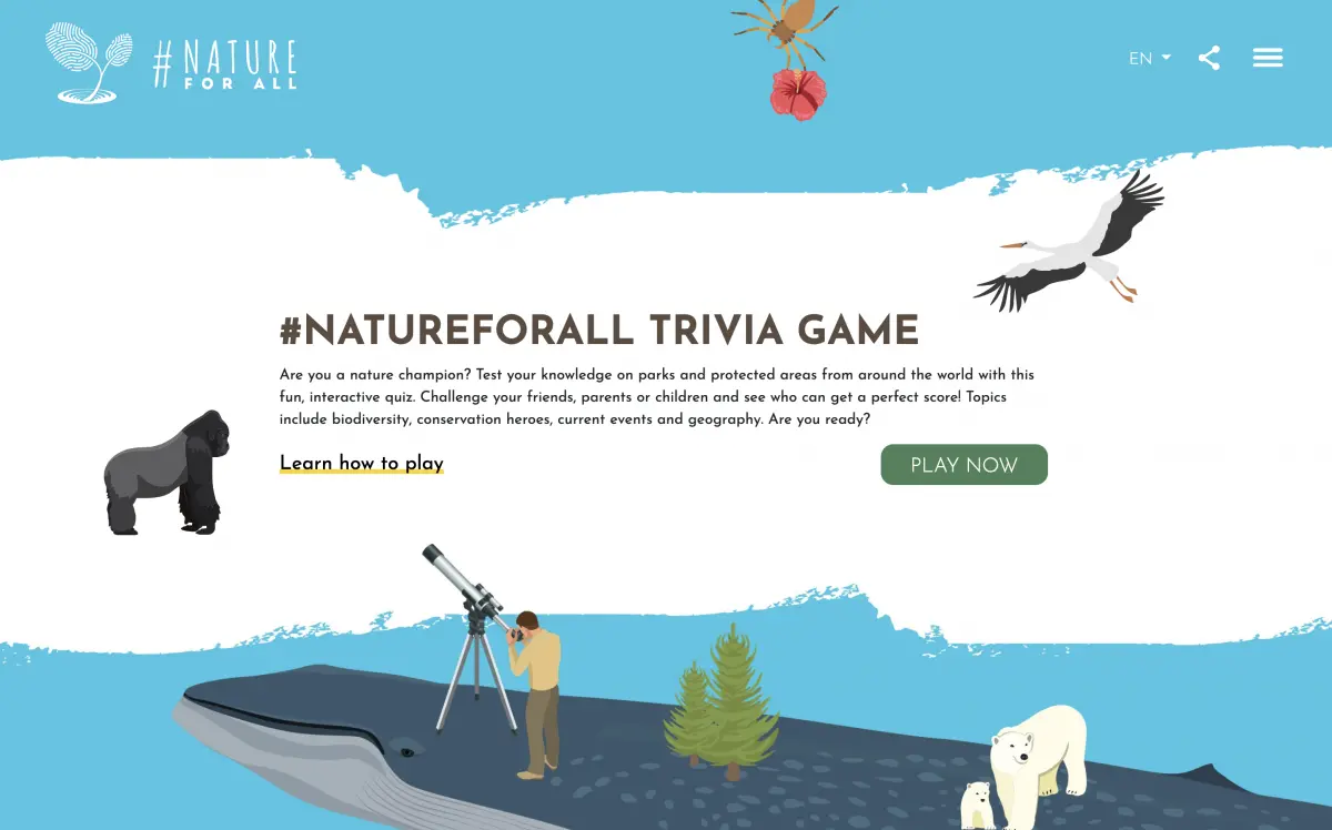 #NatureForAll Trivia card game
