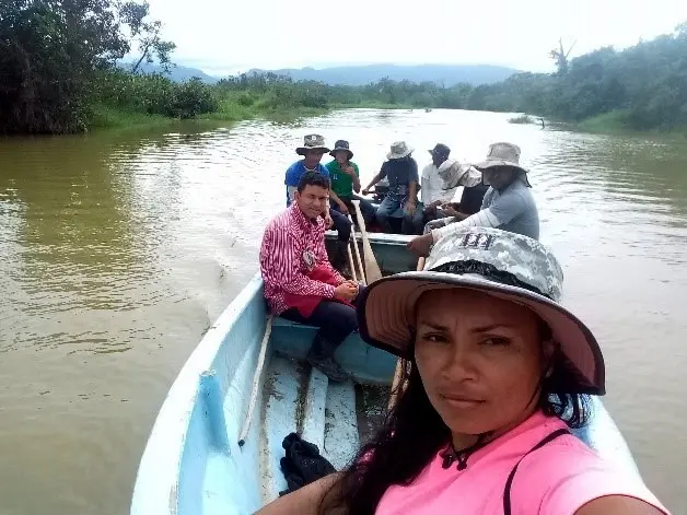 Pabla Jessenia Rivera Vargas, participante del Proyecto Regional de Biodiversidad Costera, de USAID-UICN-Goal, del sitio Río Motagua, Honduras.
