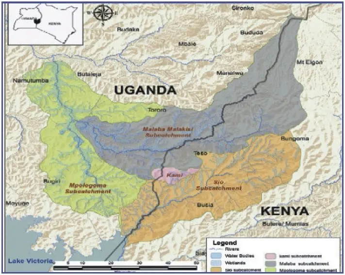 Sio Malaba Malakisi Basin map