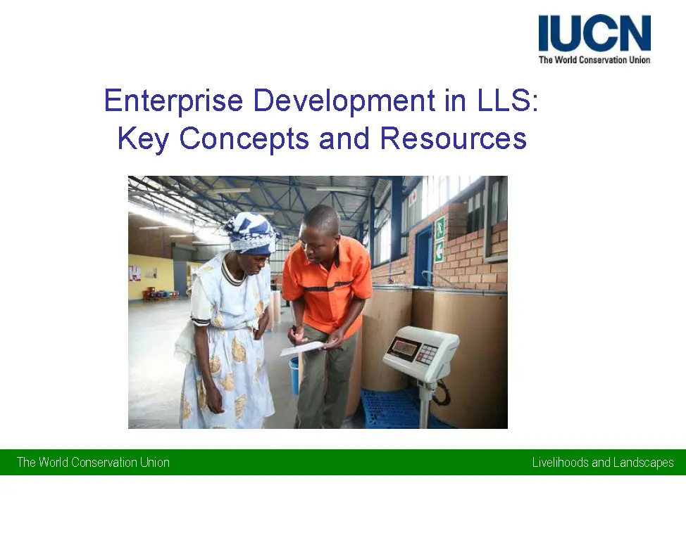 Enterprise Development in LLS - navigating the resources