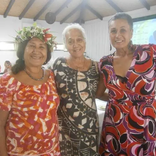 Left to Right: Teina Etches (National Council of Women), Maria Henderson  (Parekura (president) of Kouto Nui), and Ana Tiraa (Climate Change Office, IUCN Councillor)