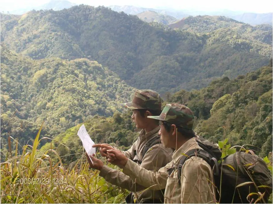 Rangers on patrol, Nam Et-Phou Louey National Protected Area, Lao PDR