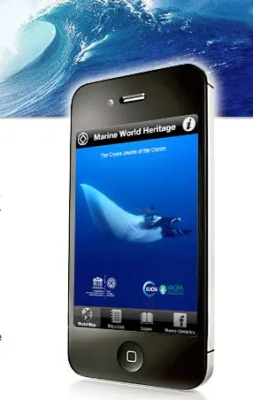 Marine World Heritage app for I-Phone