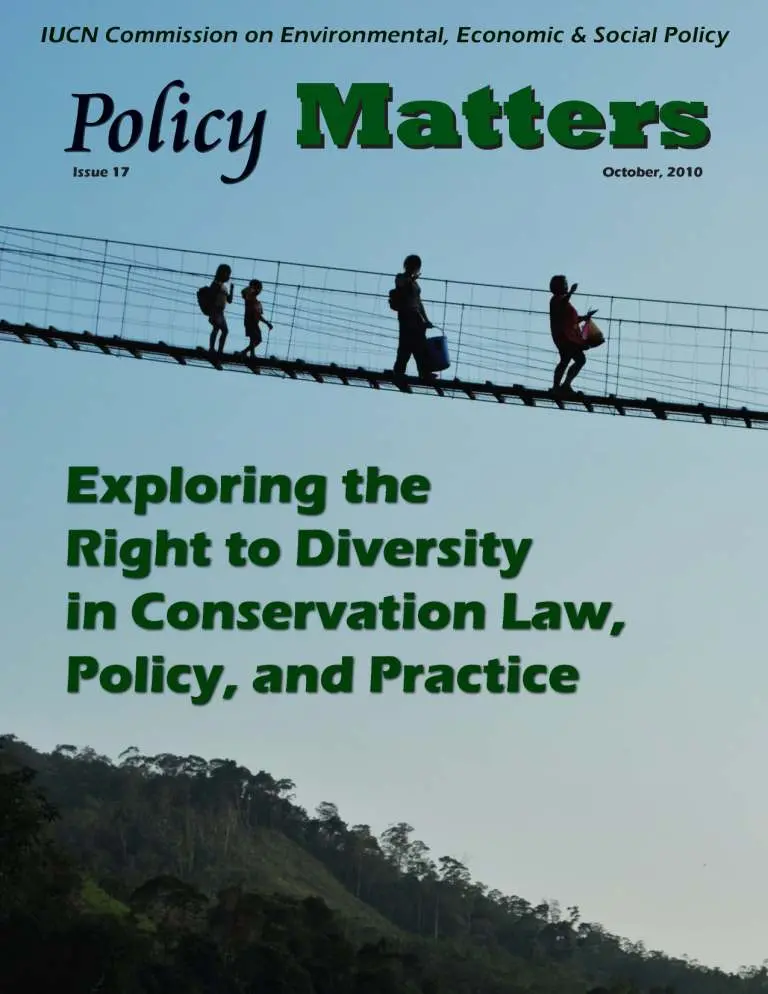 Front cover of CEESP Policy Matters 17