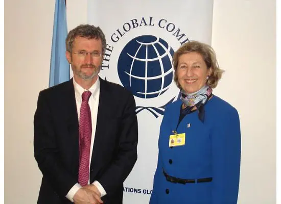 IUCN Director General Julia Marton-Lefèvre and Georg Kell, Executive Director of the UN Global Compact Office