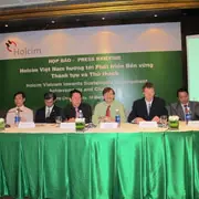 Mr. Jake Brunner represents IUCN Vietnam at Holcim Press Conference