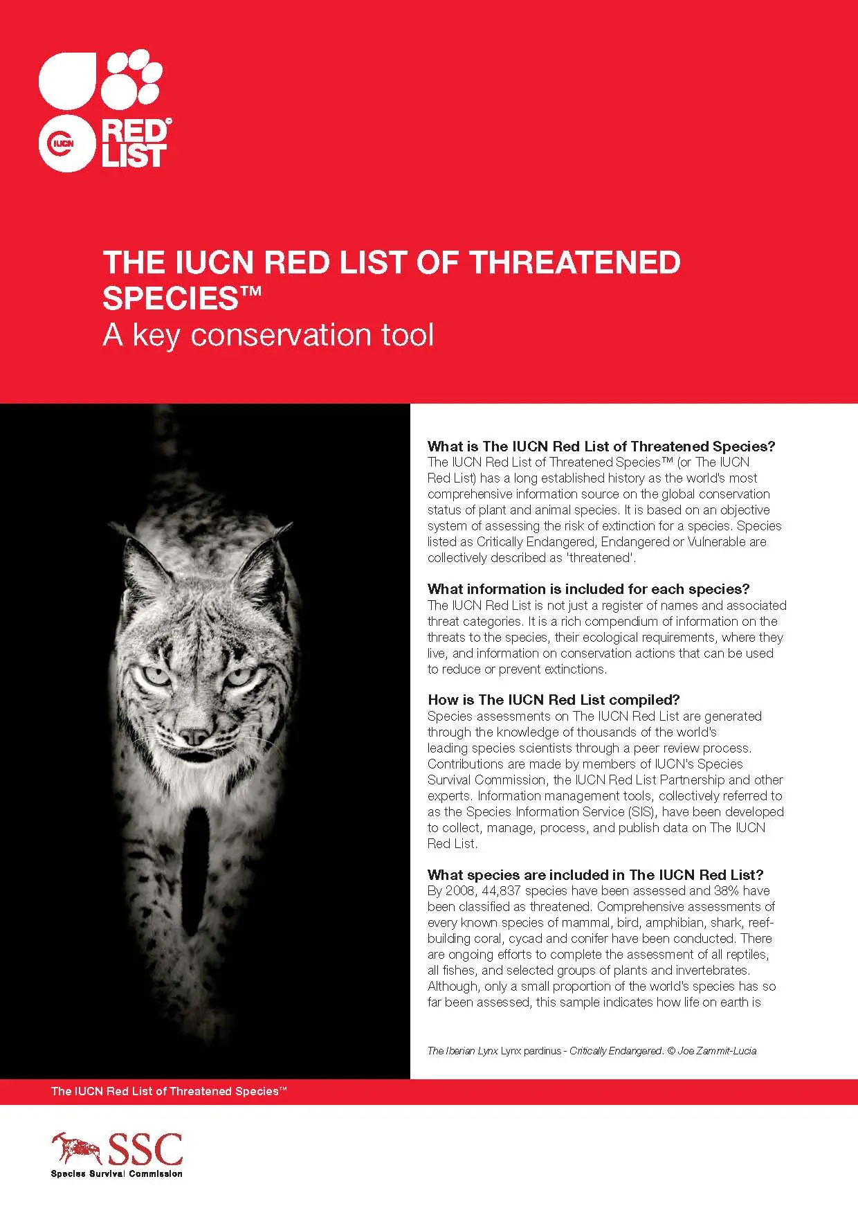 The IUCN Red List a key conservation tool factsheet