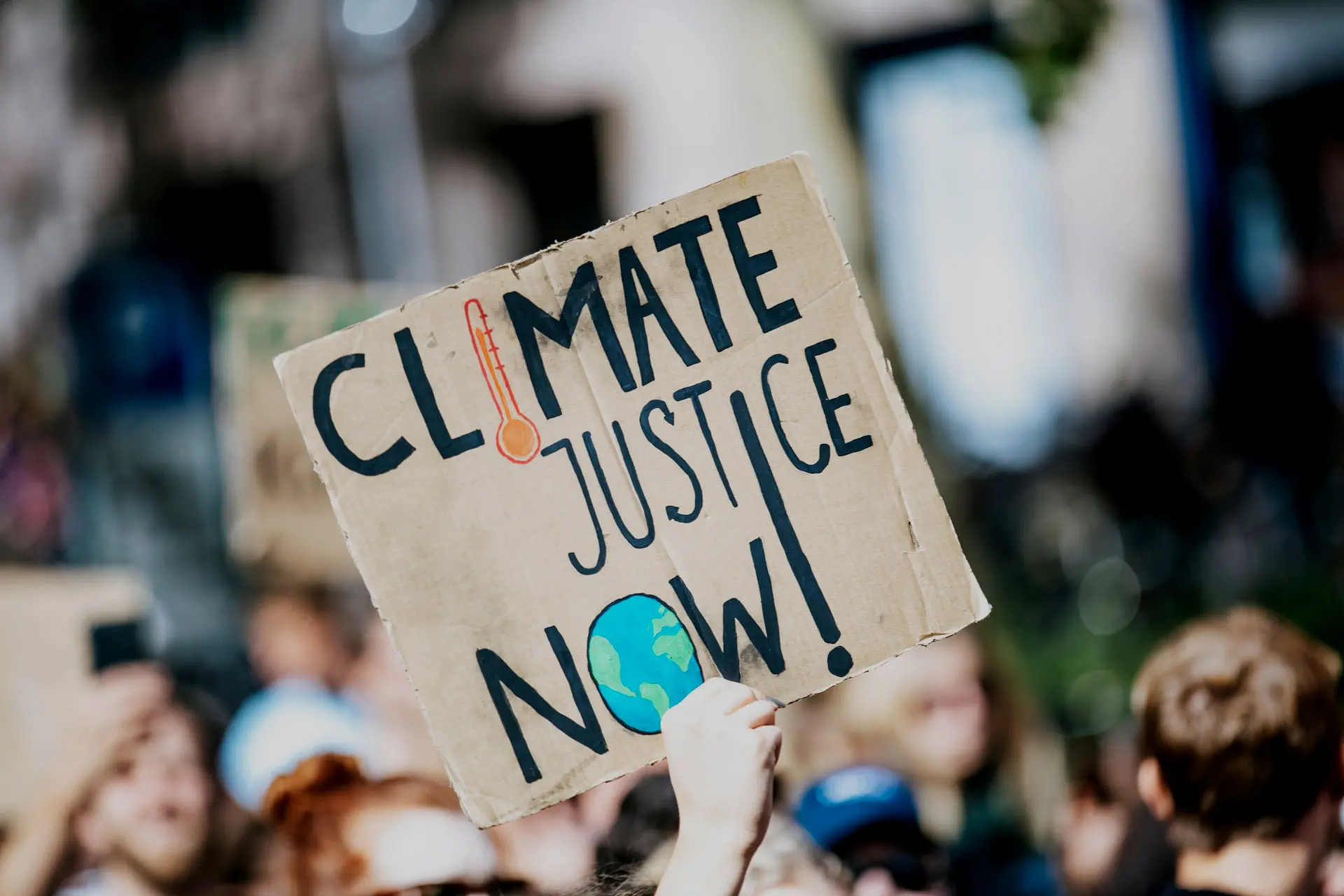 People demonstrating for climate justice