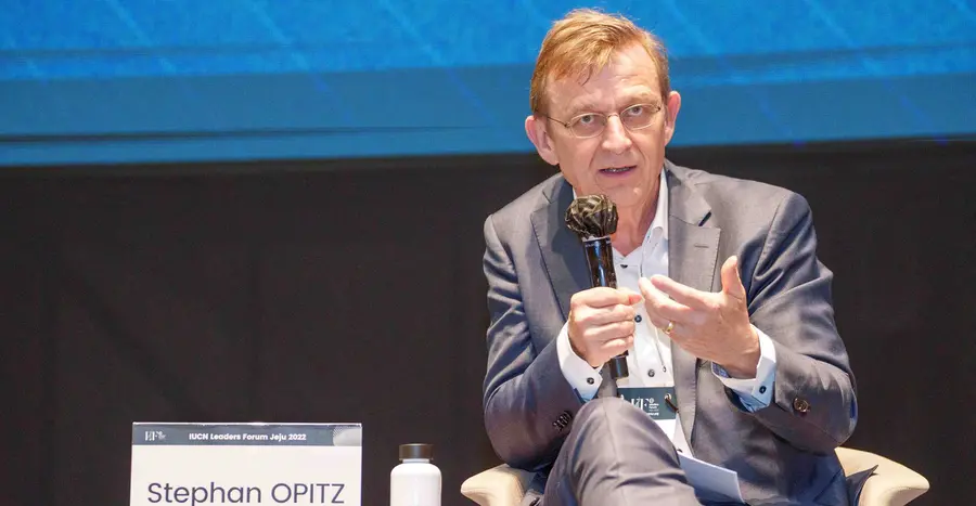 Stephan Opitz speaks at the IUCN Leaders Forum Jeju 2022
